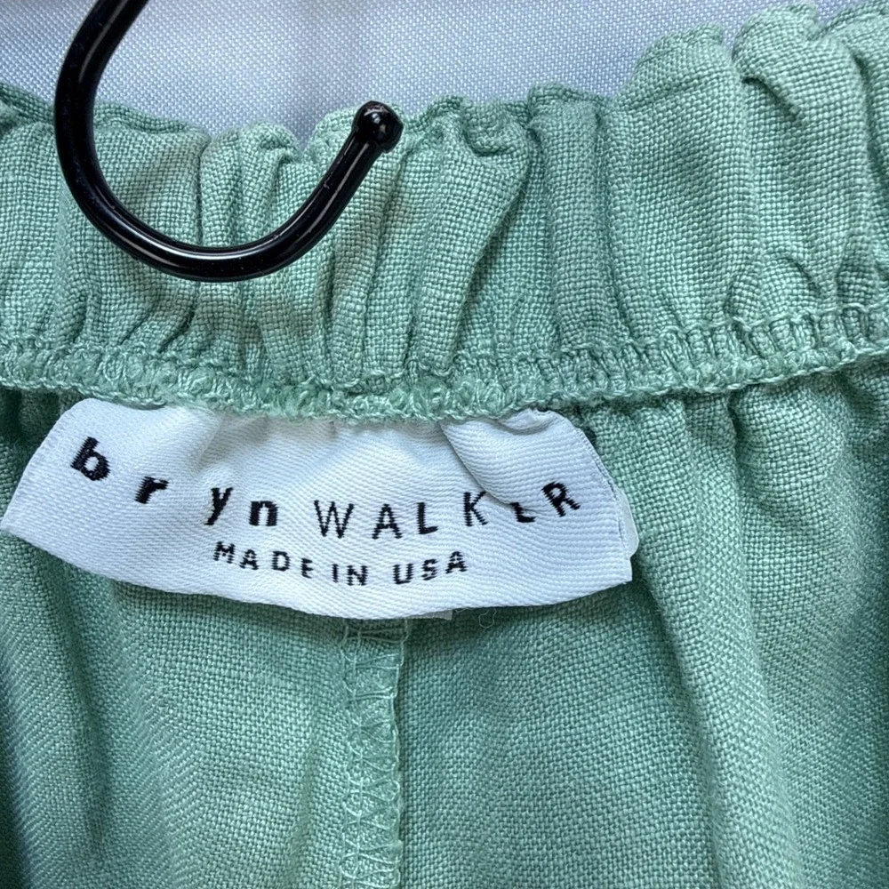 Bryn Walker Tunic Cropped Pants Matching Set Size‎ M Mint Green Linen Lagenlook